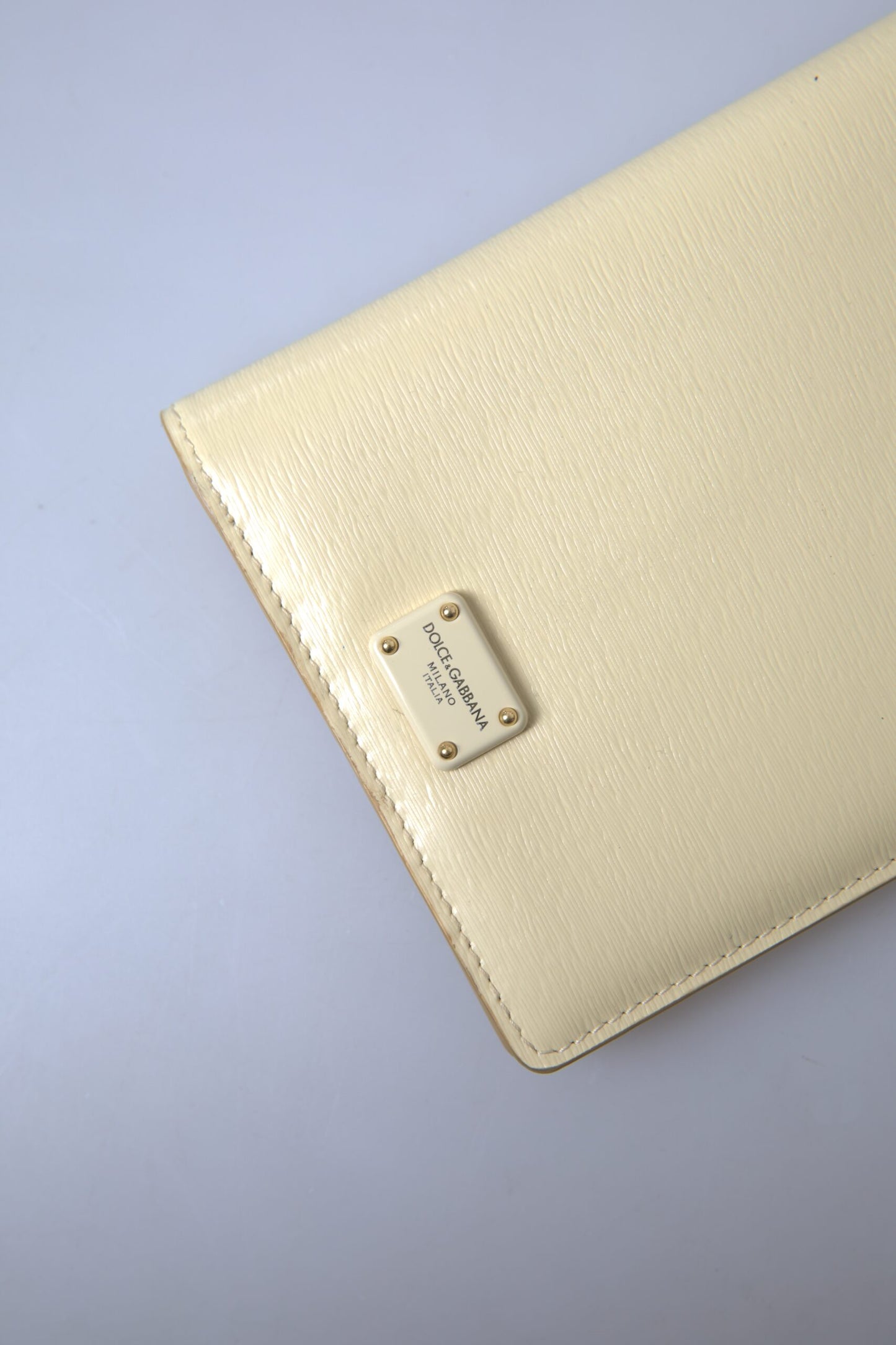 Elegant Beige Leather Passport Holder