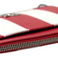 Elegant Striped Leather Card Holder