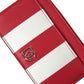 Elegant Striped Leather Card Holder