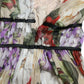 Beige Floral Sleeveless A-line Mini Dress