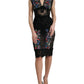 Multicolor Floral Print Lace Sheath Dress