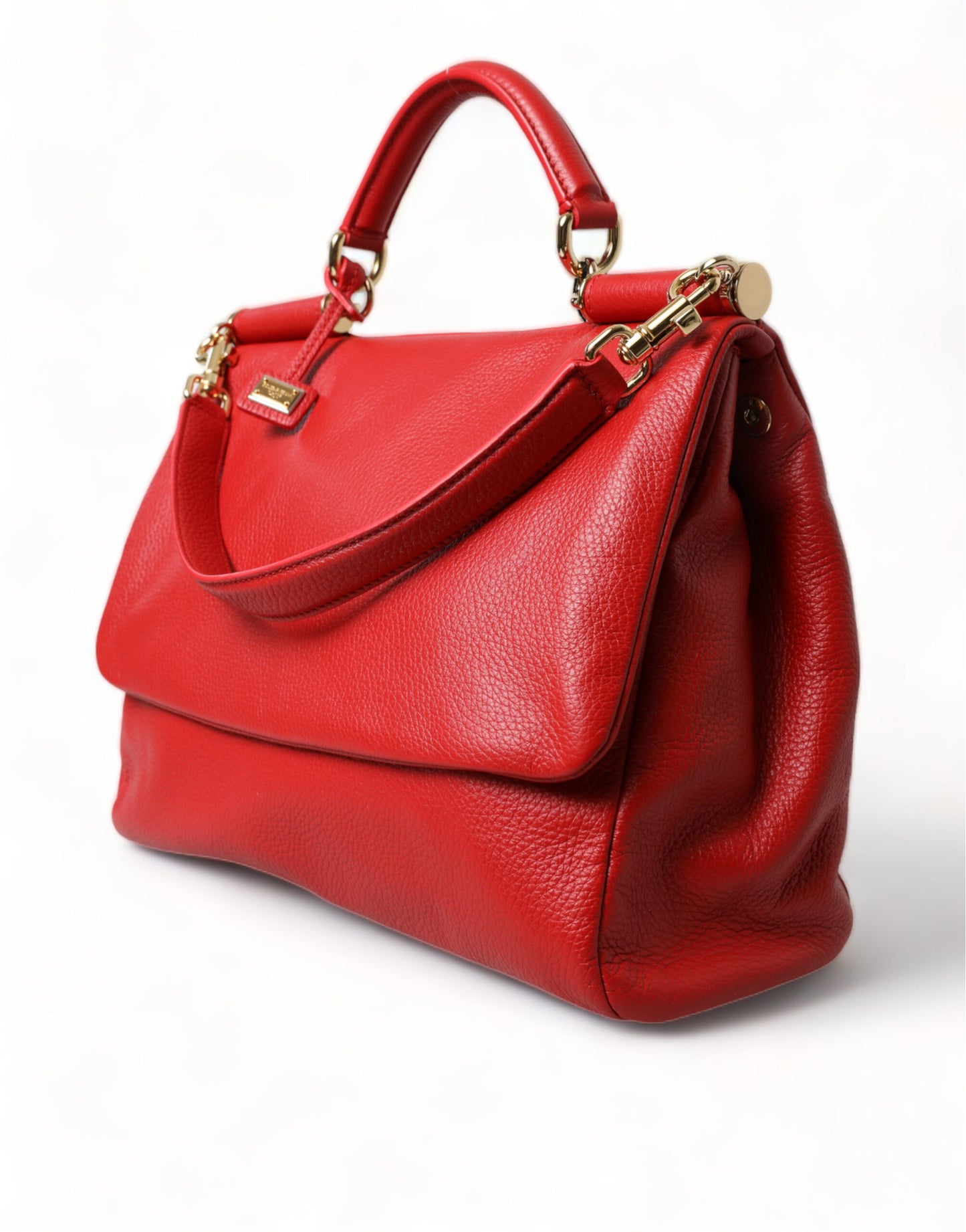 Elegant Deerskin Medium Shoulder Bag in Red