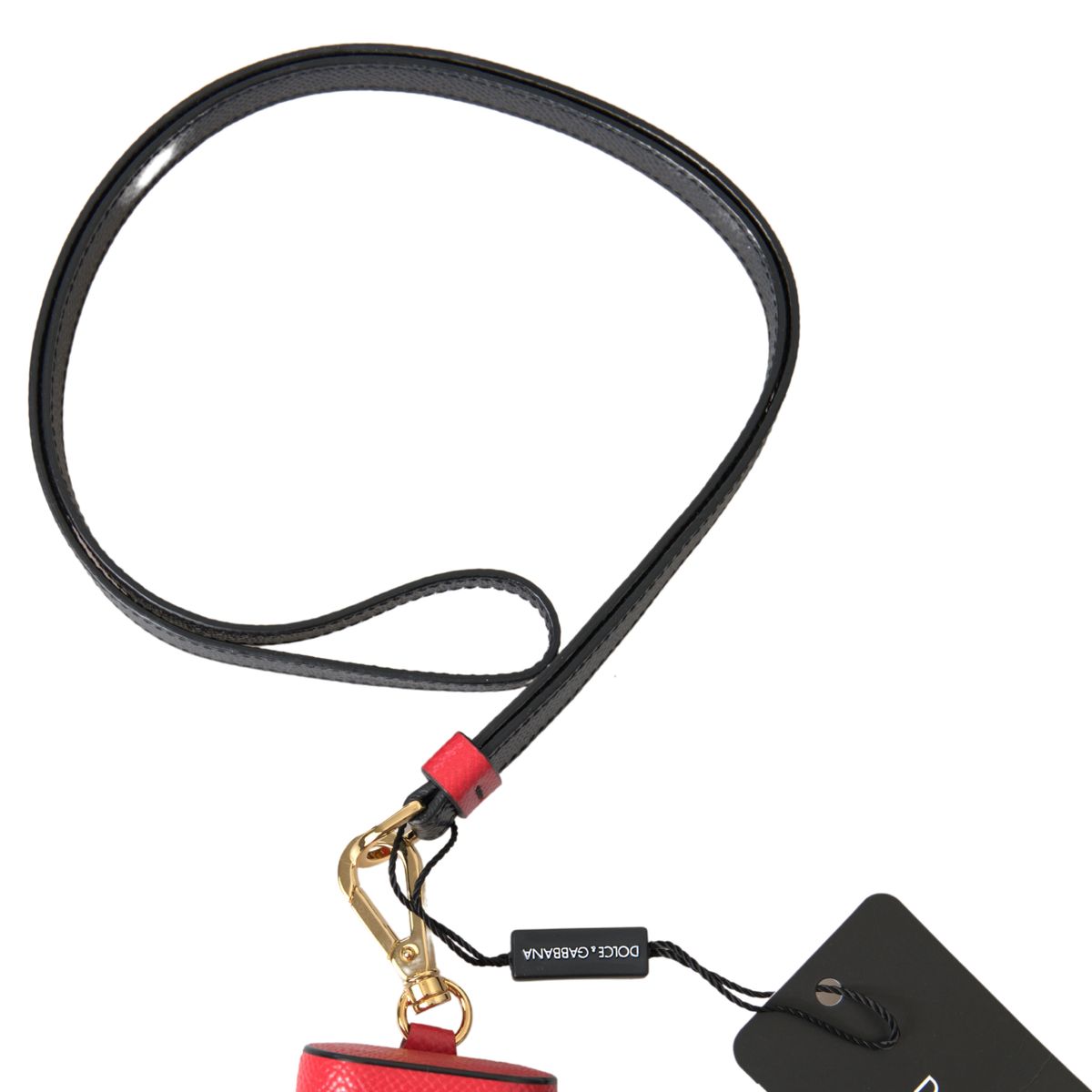 Elegant Leather Airpods Case in Black and Red