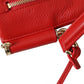Elegant Deerskin Medium Shoulder Bag in Red