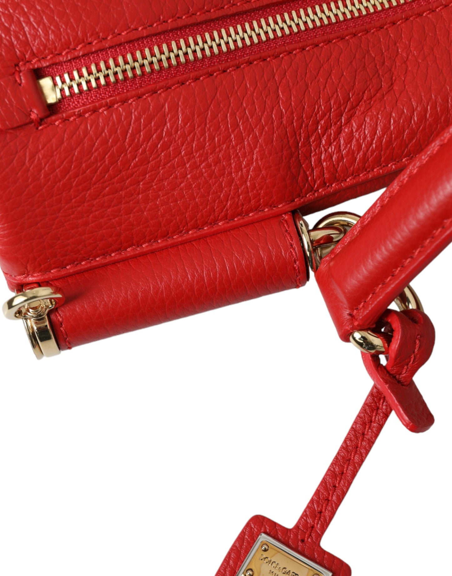 Elegant Deerskin Medium Shoulder Bag in Red