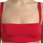 Red Cutout Nylon Sheath Sleeveless Mini Dress