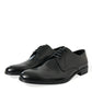 Black Leather Lace Up Men Dress Derby Shoes