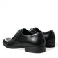 Black Leather Lace Up Men Dress Derby Shoes
