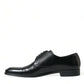 Black Leather Lace Up Men Dress Derby Shoes