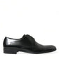 Black Leather Lace Up Men Dress Derby Shoes