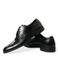 Black Leather Lace Up Men Dress Derby Shoes