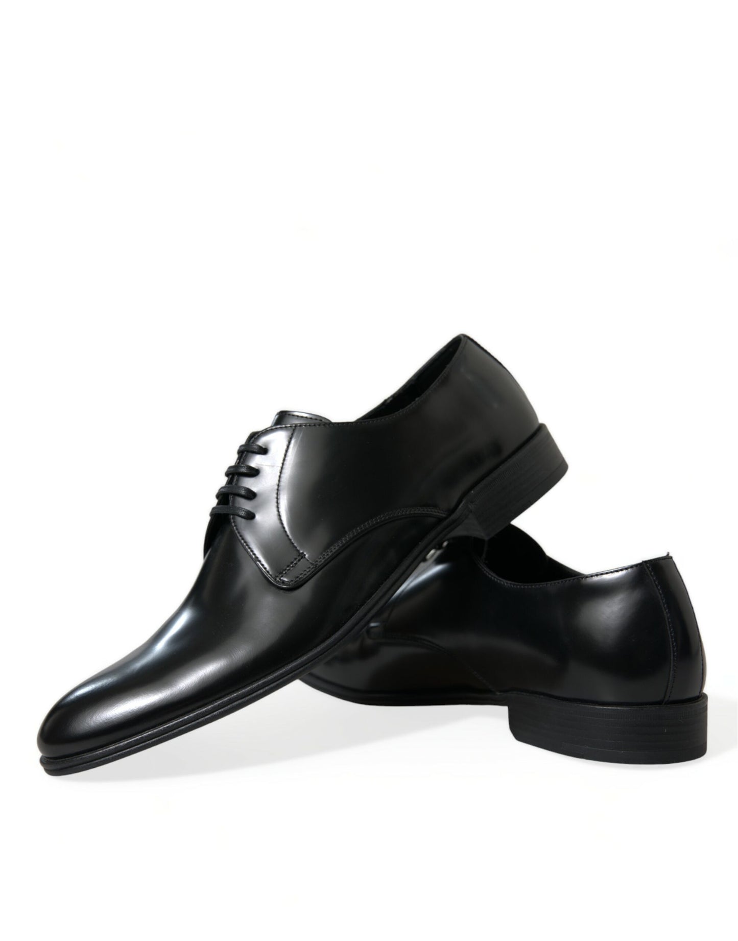 Black Leather Lace Up Men Dress Derby Shoes