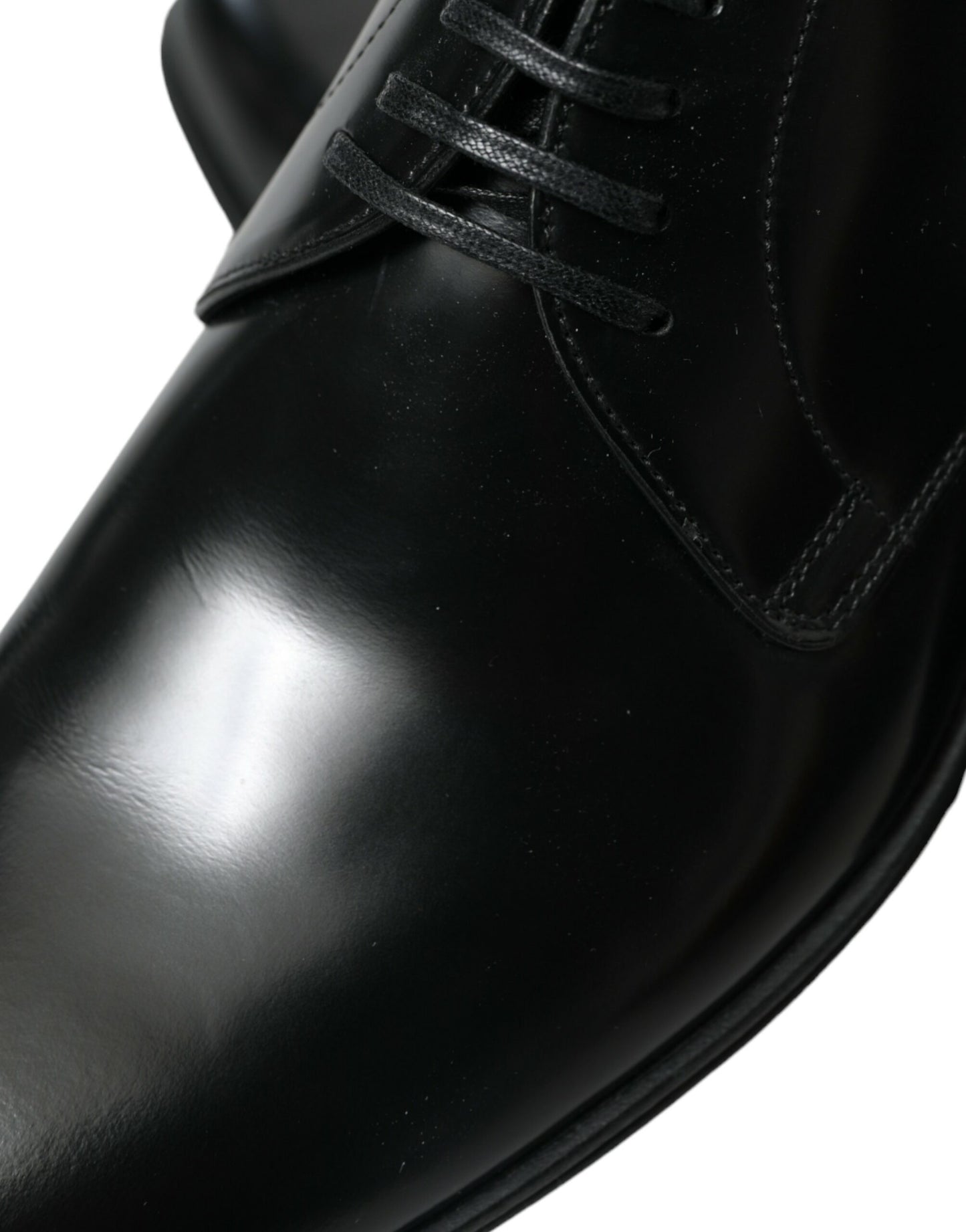 Black Leather Lace Up Men Dress Derby Shoes