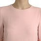 Light Pink Viscose A-line Shift Mini Dress