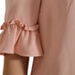 Light Pink Viscose A-line Shift Mini Dress