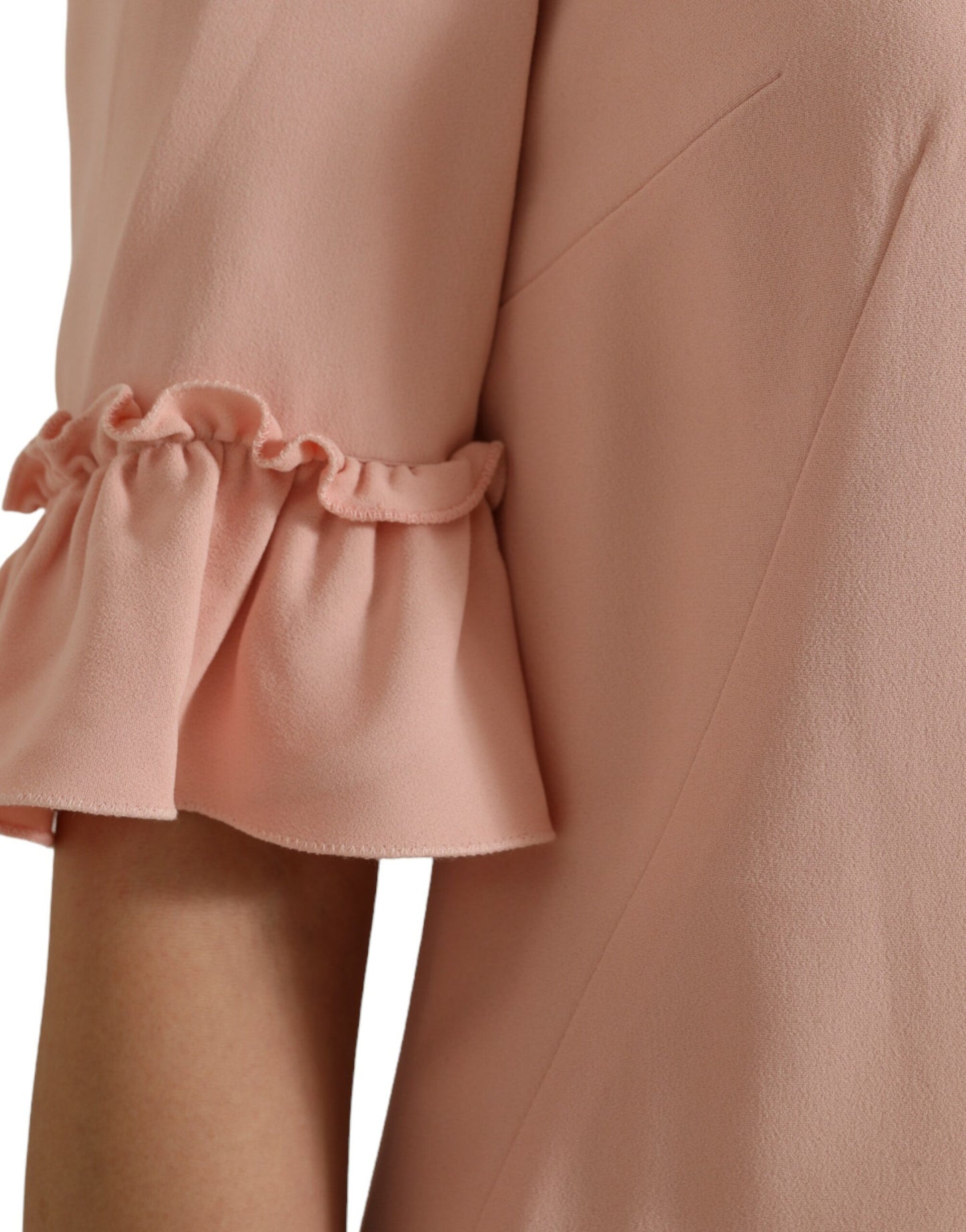 Light Pink Viscose A-line Shift Mini Dress