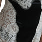 Black White Lace See Through A-Line Sleeveless Dress