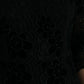 Black Floral Lace Cotton Bodycon Dress