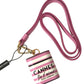 Chic Pink Stripe Leather Airpods Case