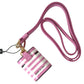 Chic Pink Stripe Leather Airpods Case