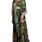 Multicolor Jungle Print A-line Maxi Dress