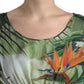 Multicolor Jungle Print A-line Maxi Dress