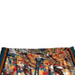 Multicolor Marble Print Satin Pants