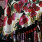 Multicolor Floral Print Silk Twill Gown Dress