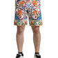 Multicolor Majolica Print Men Bermuda Shorts