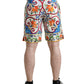 Multicolor Majolica Print Men Bermuda Shorts