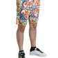 Multicolor Majolica Print Men Bermuda Shorts