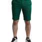 Deep Green Cotton Stretch Men Bermuda Shorts