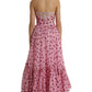 Pink Polka Dots A-line Strapless Gown Dress