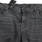 Grey Tattered Cotton Slim Skinny Denim Jeans