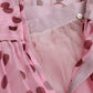 Pink Polka Dots A-line Strapless Gown Dress