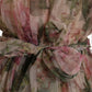 Multicolor Floral Print A-line Gown Dress