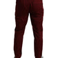 Maroon Jogging Cotton Stretch Men Jogger Pants