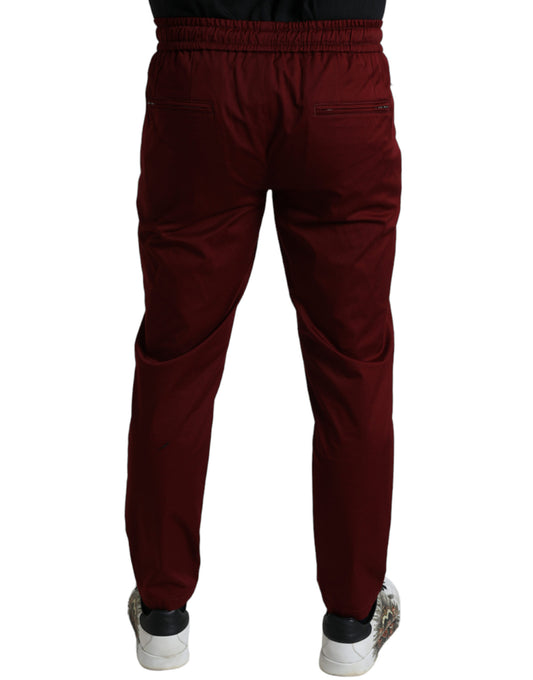 Maroon Jogging Cotton Stretch Men Jogger Pants