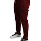 Maroon Jogging Cotton Stretch Men Jogger Pants