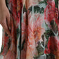 Multicolor Floral Silk Tiered Long Maxi Dress