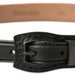 Exquisite Italian Leather Belt with Metal Buckle