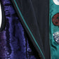 Multicolor Patchwork Sheath Long Gown Dress