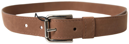 Elegant Leather Belt with Metal Buckle