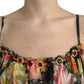 Multicolor Floral Chiffon Tiered Maxi Dress