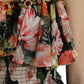 Multicolor Floral Chiffon Tiered Maxi Dress