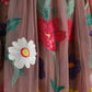 Rose Gold Floral Embroidery Long Maxi Dress