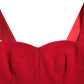 Red Stretch Bodycon Long Gown Sheath Dress