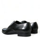 Black Leather Lace Up Men Dress Derby Shoes