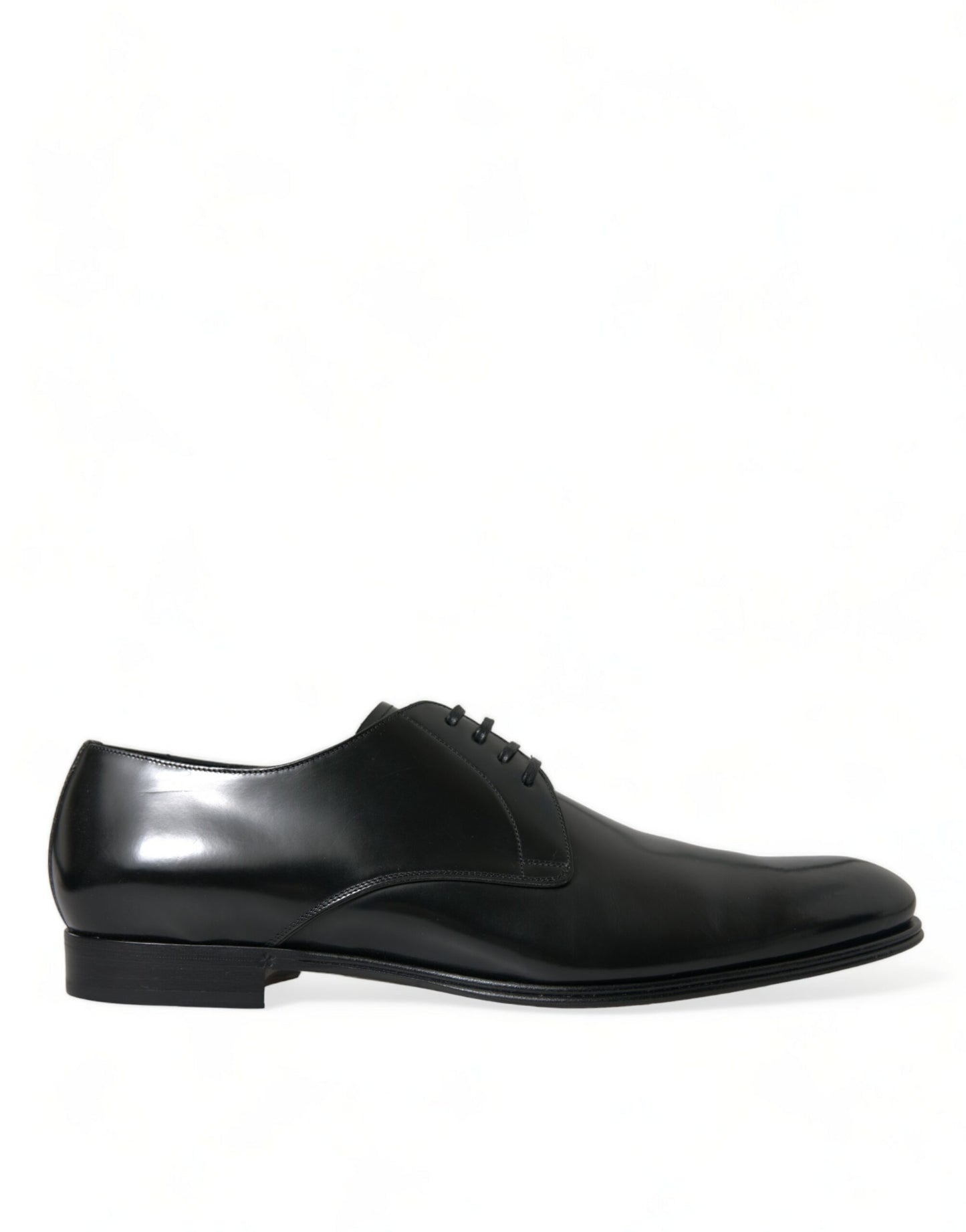 Black Leather Lace Up Men Dress Derby Shoes