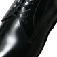 Black Leather Lace Up Men Dress Derby Shoes